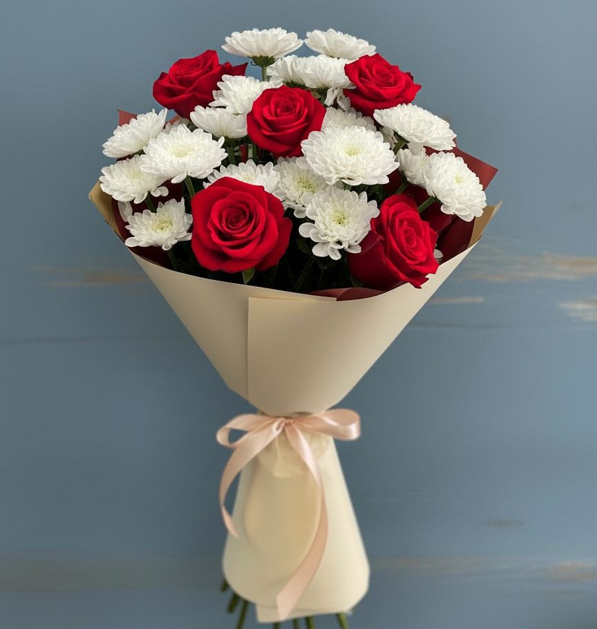 Букет цветов из: Розы и Хризантемы в Ардатове Республики Мордовия