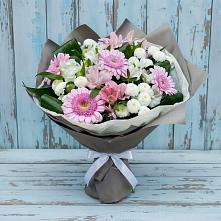 Букет цветов из:  Герберы, Альстромерии и Хризантемы в Ардатове Республики Мордовия