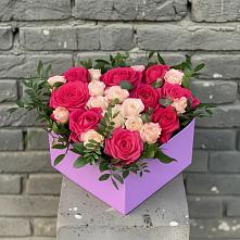 Цветочная композиция из Розы в коробке в Ардатове Республики Мордовия