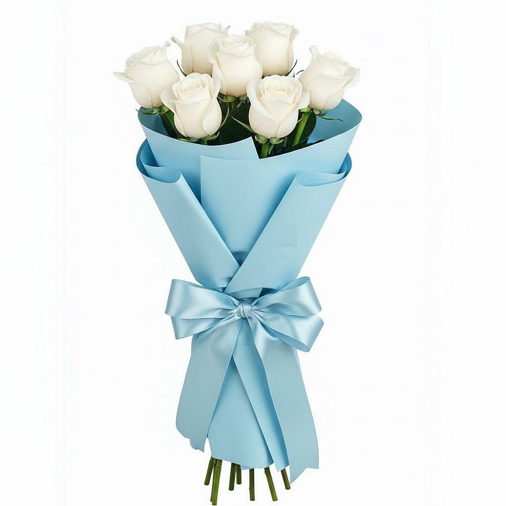 Букет 7 белых роз Проуд в Ардатове Республики Мордовия