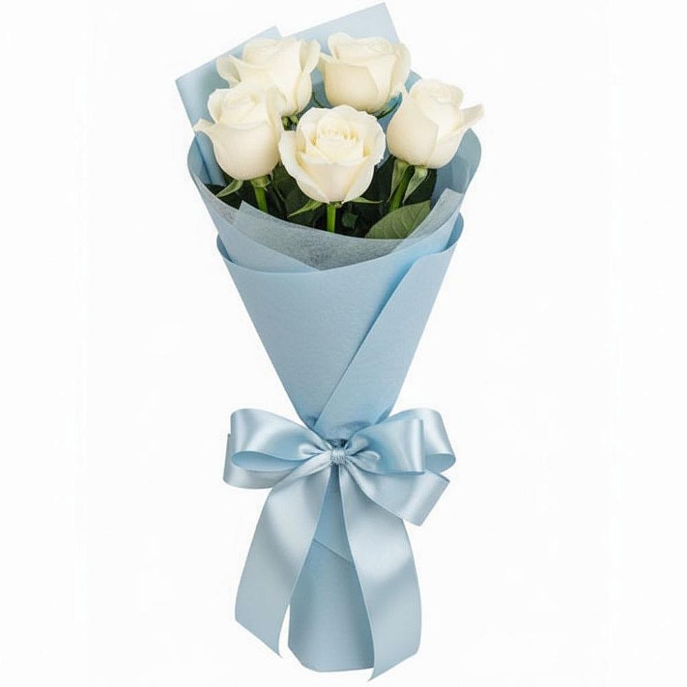 Букет 5 Белых роз Проуд в Ардатове Республики Мордовия