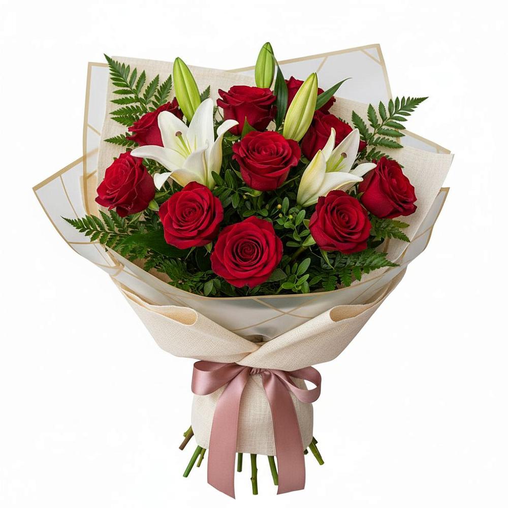 Букет цветов из: Лилии и Розы в Ардатове Республики Мордовия