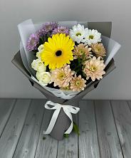 Букет цветов из:  Розы, Герберы и Хризантемы в Ардатове Республики Мордовия