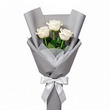 Букет 3 белые розы #REPLACE_PRED# Ардатове Республики Мордовия