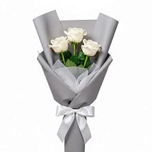 Букет 3 белые розы в Ардатове Республики Мордовия
