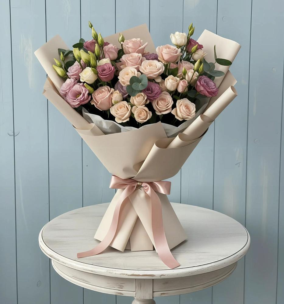 Букет цветов из: Розы и Лизиантусы в Ардатове Республики Мордовия