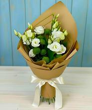 Букет цветов из:  Хризантемы и Лизиантусы в Ардатове Республики Мордовия