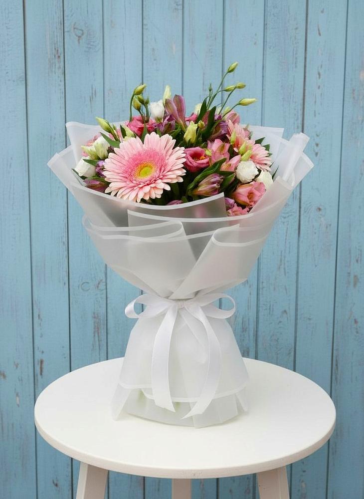 Букет цветов из: Герберы, Альстромерии и Лизиантусы в Ардатове Республики Мордовия