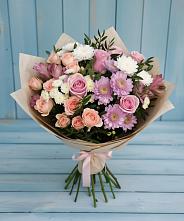 Букет цветов из:  Хризантемы, Розы и Альстромерии в Ардатове Республики Мордовия