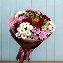 Букет цветов из:  Розы, Хризантемы и Альстромерии в Ардатове Республики Мордовия