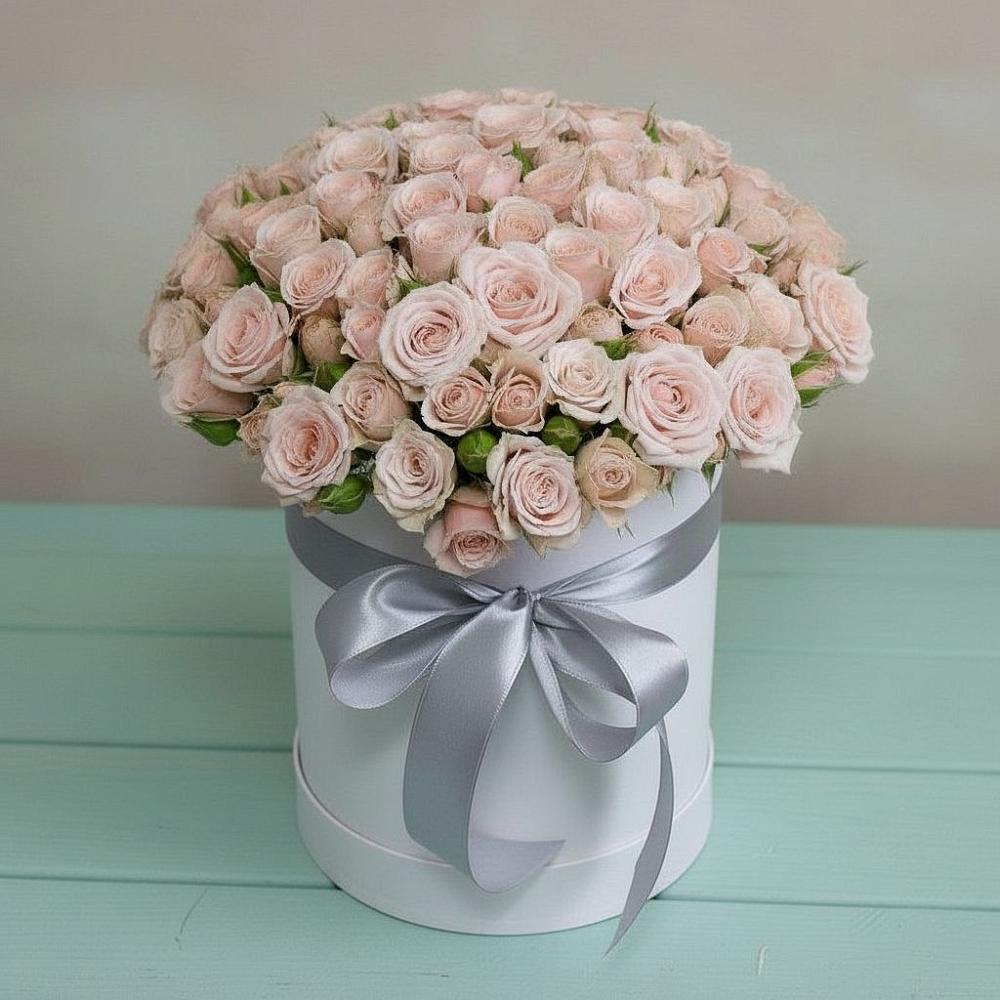 Цветочная композиция из Розы в шляпной коробке в Ардатове Республики Мордовия